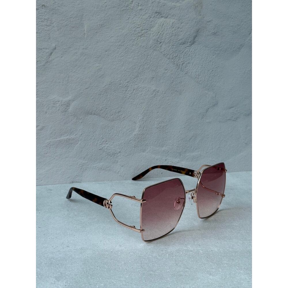 NEW Gucci GG1564SA Oversized Pink Gold Sunglasses $650 - Picture 8 of 9